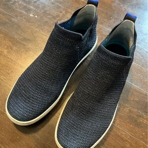 Rothy’s Metallic Blue The Chelsea Boot Size 8.5
